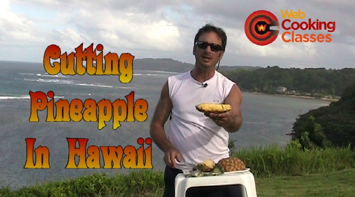 Cutting Pineapple Boats In Hawaii